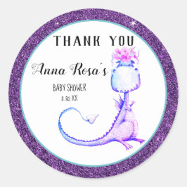 Adesivo *~* Chá Roxo Dragão Menina Obrigado