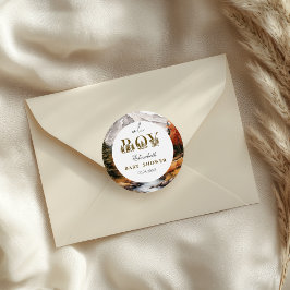 Adesivo Chá Russo Dourado do Bebê-Menino da Floresta