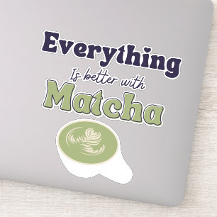 Adesivo Chá verde de Matcha, matcha