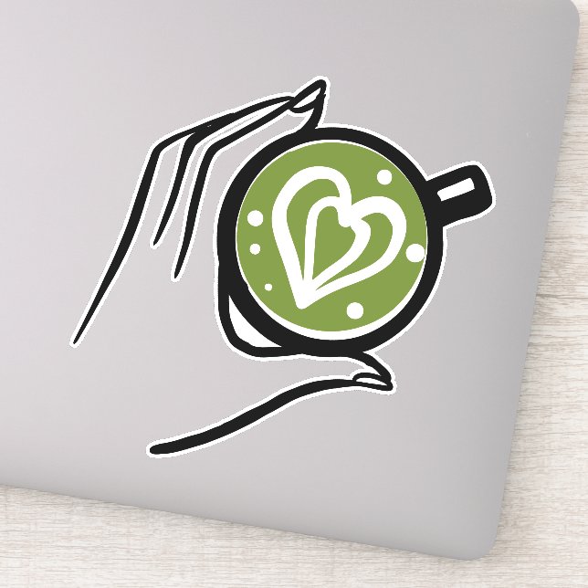 Adesivo Chá verde de Matcha, matcha (Detalhe)