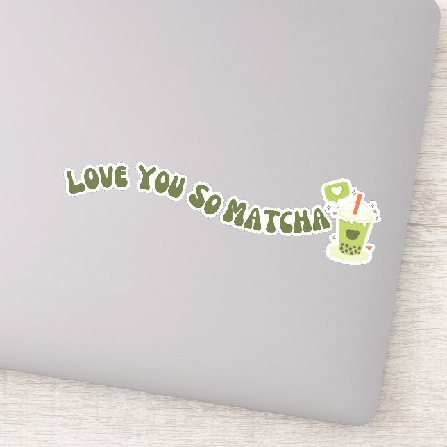 Adesivo Chá verde de Matcha, matcha (Detalhe)