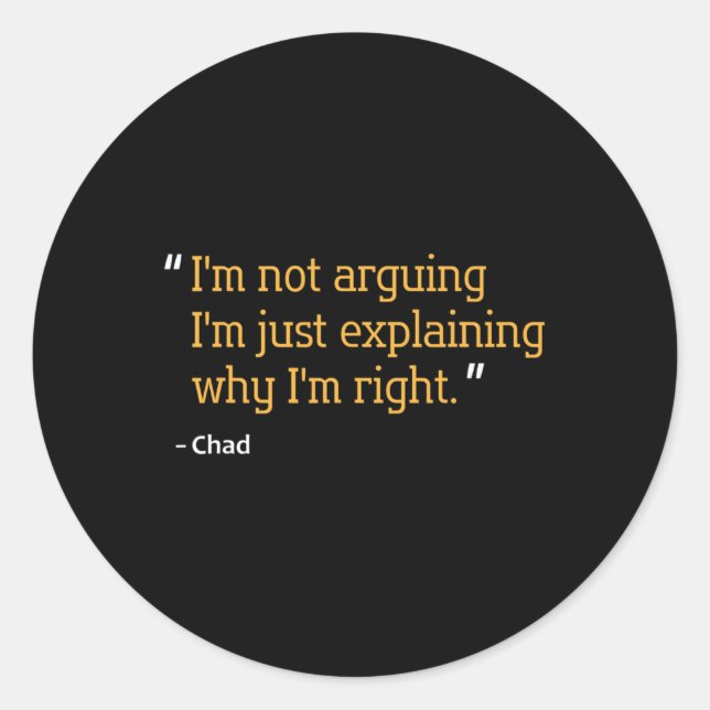 Adesivo Chad Gift Cote Noite Engraçado Nome Personalizado  (Frente)