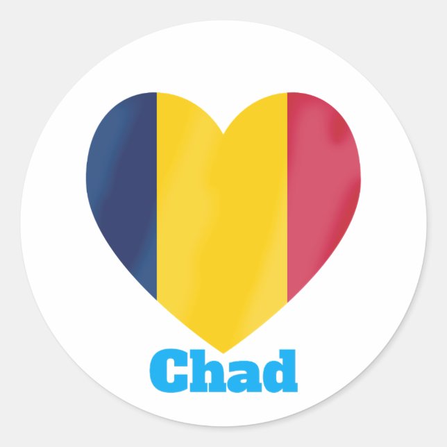 Adesivo Chad Heart Flag (Frente)