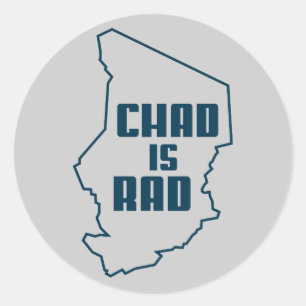 Adesivo Chade é Rad contorno azul