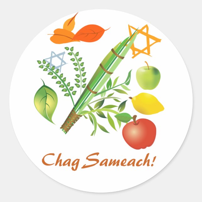 Adesivo Chag Sameach Sukkot (Frente)