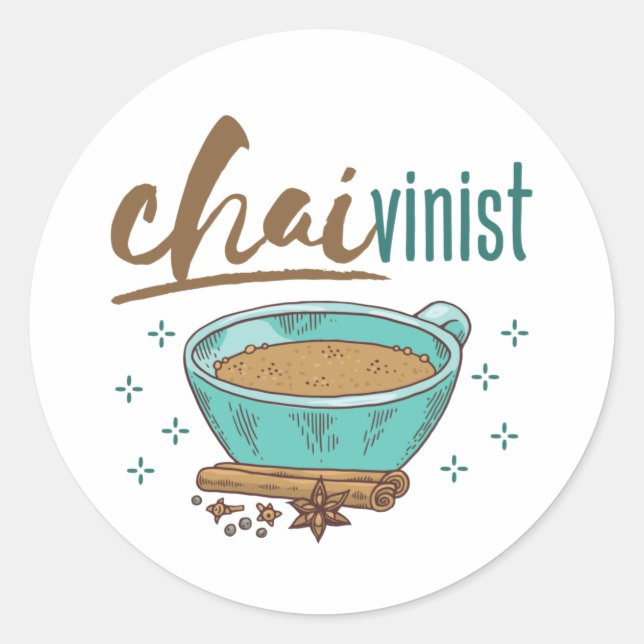 Adesivo Chai Tea Lover "Chaivinist"  (Frente)