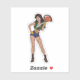 Adesivo Chainsaw Betty Vinyl Sticker à prova de tempo