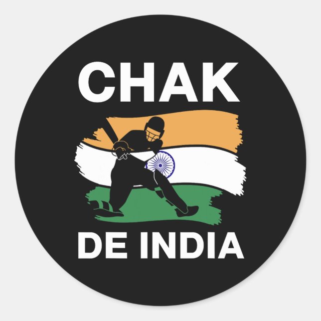 Adesivo Chak De India - Jogadores da Equipe de Críquete da (Frente)