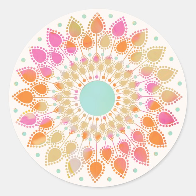 Adesivo Chakra Lotus Flower Mandala (Frente)
