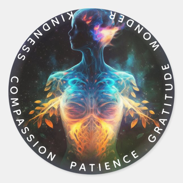 Adesivo Chakras | Auras Humanas | Calor de energia (Frente)