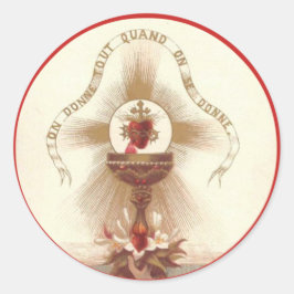 Adesivo Chalice Cross Rosa Comunhão Hospedeiro Jesus Altar