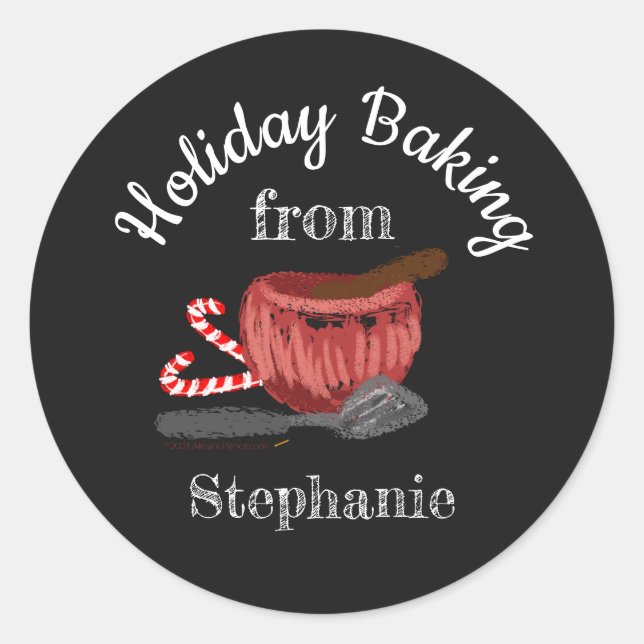Adesivo Chalk Art Christmas Baking Label Homemade Goodies (Frente)