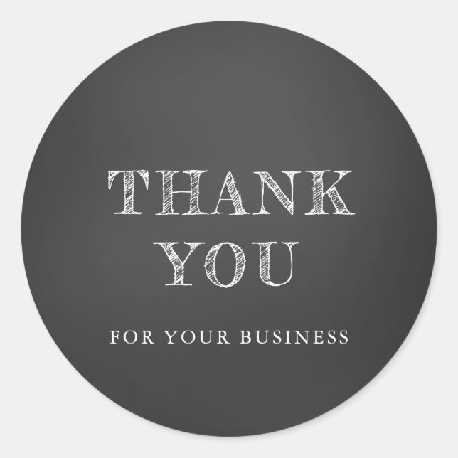 Adesivo Chalk Obrigado Sticker (Frente)