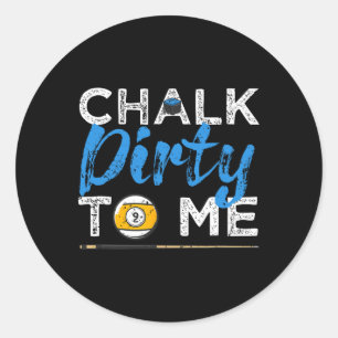 Adesivo Chalk Suja Para Mim Jogador De Piscina Engraçado,