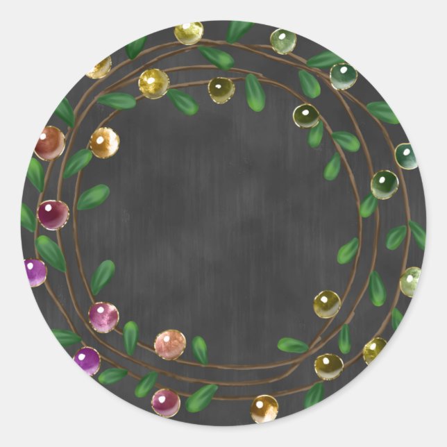 Adesivo Chalkboard Berry Wreath Sticker (Frente)