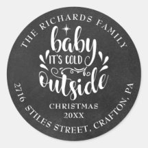 Chalkboard de Natal do Endereço de Devolução