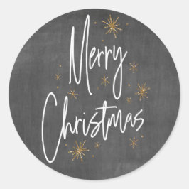 Adesivo Chalkboard e Faux Dourado Glitter Feliz Natal
