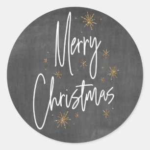 Adesivo Chalkboard e Faux Dourado Glitter Feliz Natal