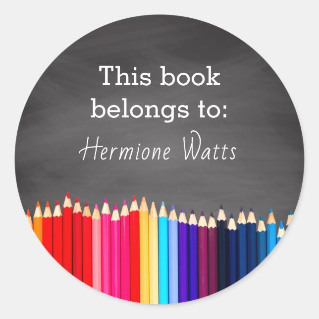 Adesivo Chalkboard Este Livro Pertence à Placa de Lápis (Frente)