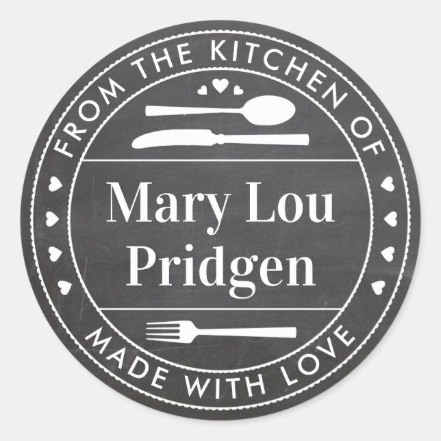 Adesivo Chalkboard From the Kitchen Of Food Gift (Frente)