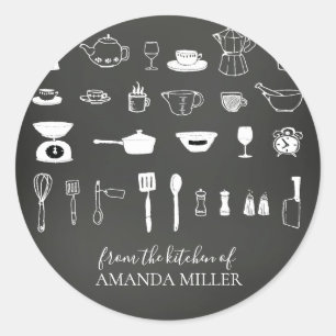 Adesivo Chalkboard from the Kitchen of Round Sticker