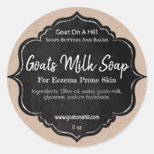 Adesivo Chalkboard on Kraft Goat's Milk Soap