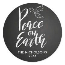 Chalkboard | Peace On Earth | Typography