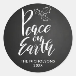 Adesivo Chalkboard | Peace On Earth | Typography