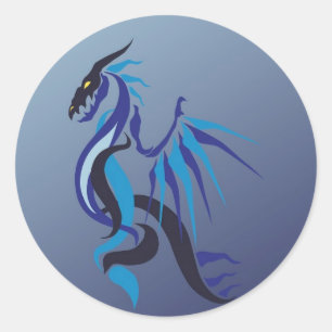 Adesivo Chama azul do dragão