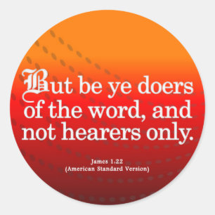 Adesivo Chamada à ação James 1-22