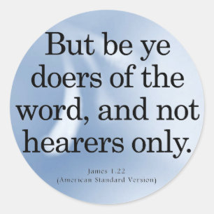 Adesivo Chamada à ação James 1-22