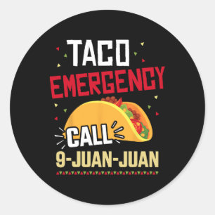 Adesivo Chamada De Emergência De Taco Engraçado 9 Juan Par