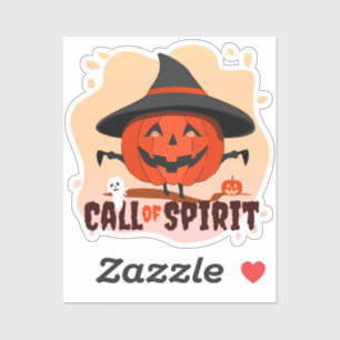 Adesivo Chamada de Espírito de Halloween