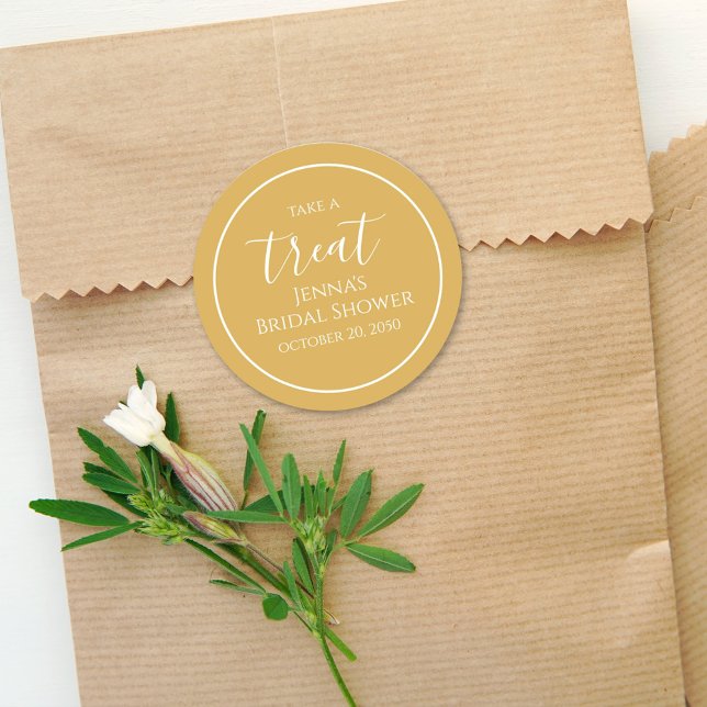 Adesivo Chamado de Chá de Noiva de Laranja Simples em Cali (Criador carregado)