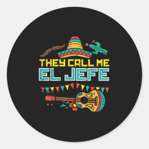 Adesivo Chamam-Me El Jefe Guitar Cinco De Mayo Music Bo