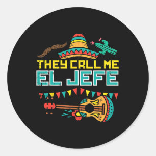 Adesivo Chamam-Me El Jefe Guitar Cinco De Mayo Music Bo
