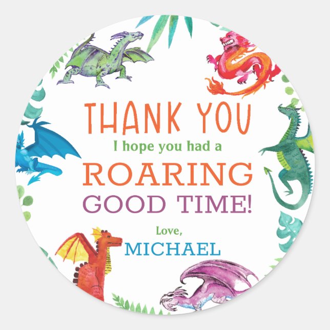 Adesivo Chamando a festa de aniversário de todos os dragõe (Frente)