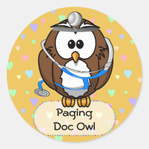 Adesivo chamando Doc Owl