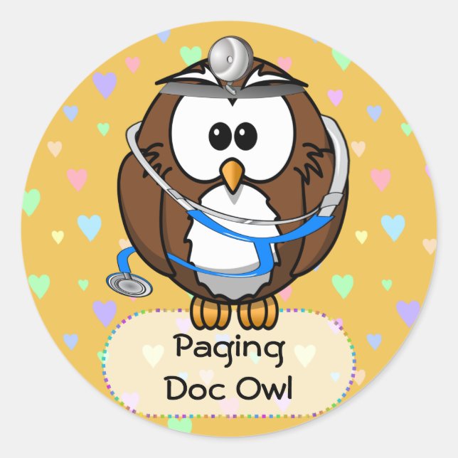Adesivo chamando Doc Owl (Frente)