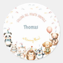 Chamando todos os animais de festa de aniversário