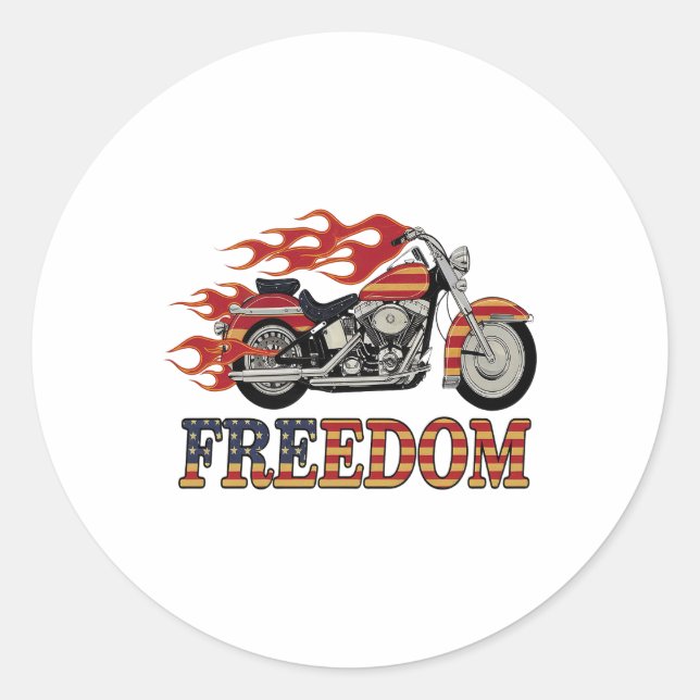 Adesivo Chamas de Motocicleta Liberdade (Frente)