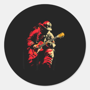 Adesivo Chamas legais e guitarra de fogo para rock de bomb