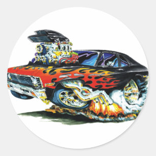 Adesivo Chamas Nova Black-Red 1971-74