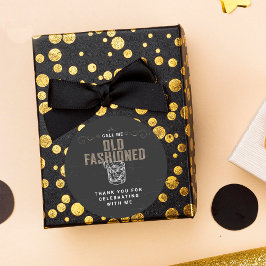 Adesivo Chame-me de Aniversário do Whiskey Cocktail