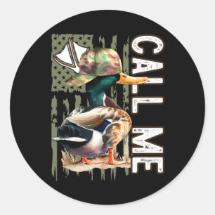 Adesivo Chame-Me Mallard Duck Hunter Season Cute Du
