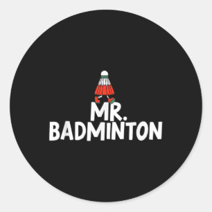 Adesivo Chame-me Sr. Badminton Player Engraçado Shuttle