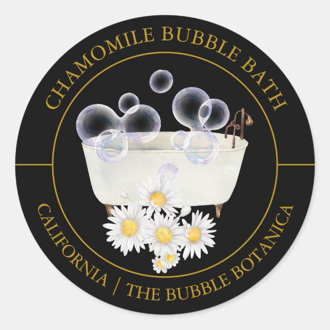 Adesivo Chamomile Bubble Bath label (Frente)