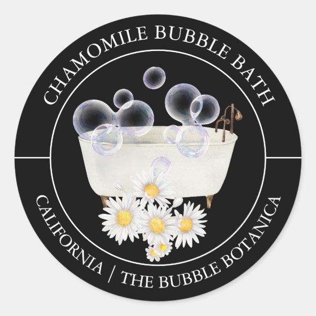 Adesivo Chamomile Bubble Bath label (Frente)