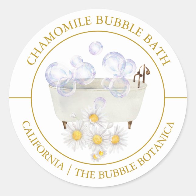 Adesivo Chamomile Bubble Bath label (Frente)