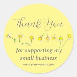 Adesivo Chamomile Obrigado Suporte Comercial Amarelo